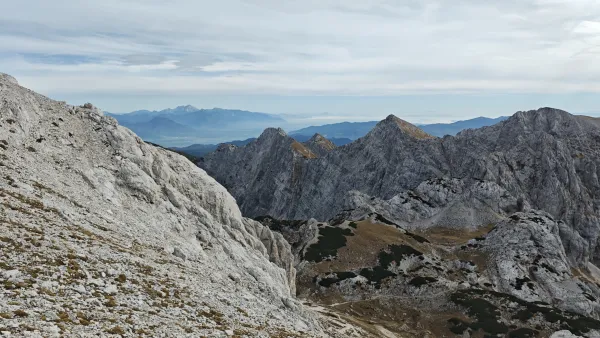 Triglav from Krma in October: up via Planika, down over Mali Triglav
